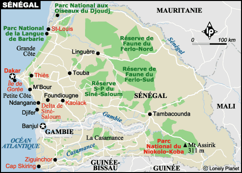Carte du Sngal